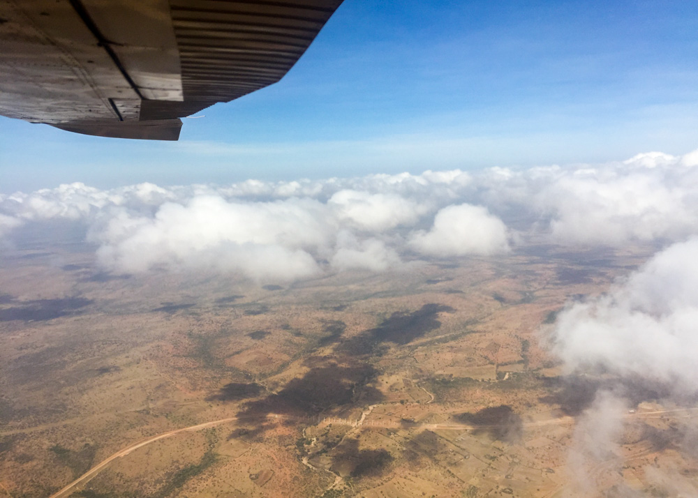 Flying over Kenya