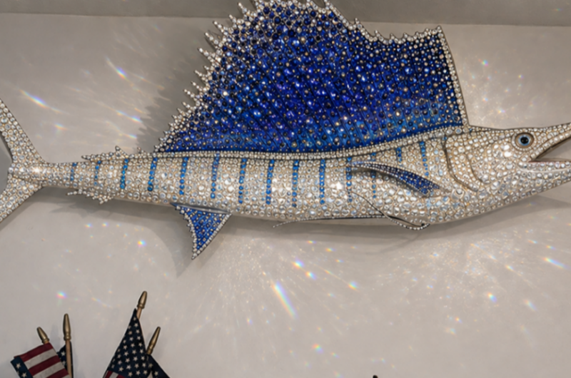 Bedazzled fish replica