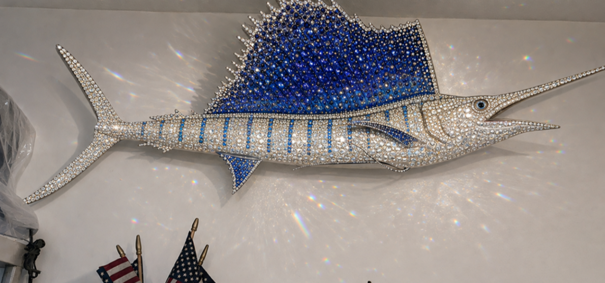 Bedazzled fish replica